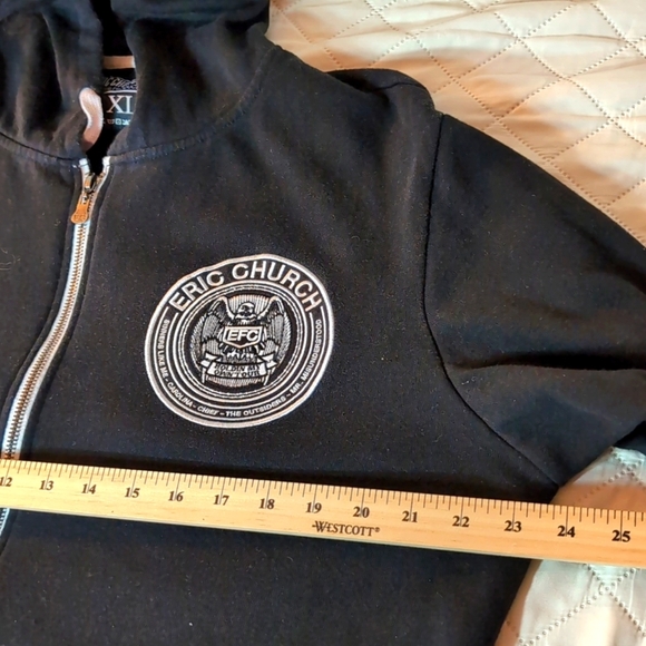 Eric Church EFC Official Product Men's Black Zippered Hoodie,size XL. - Picture 8 of 9